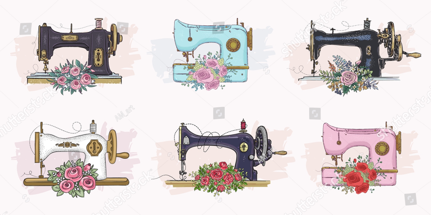 six sewing machines